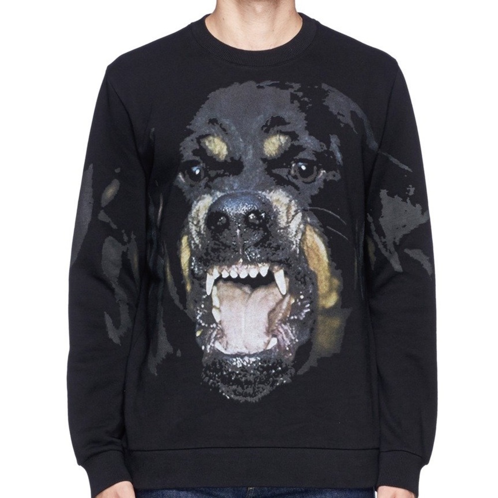 Givenchy Black Rottweiler Print Sweatshirt